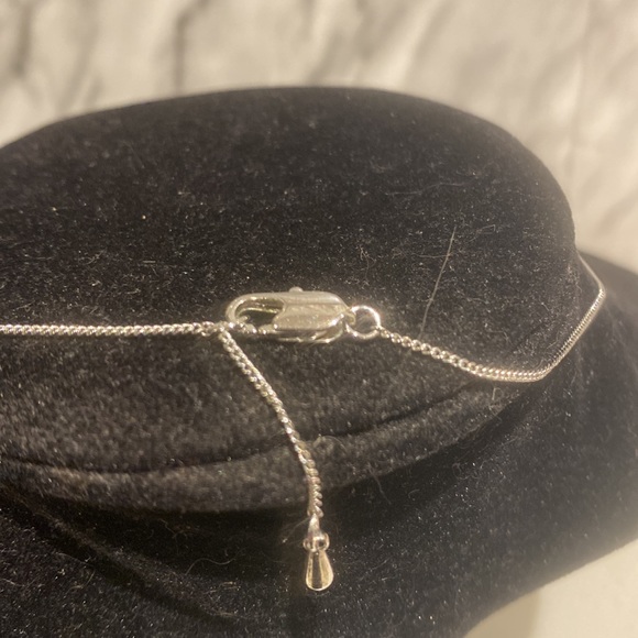 Elegant CZ Triangle Pendant Necklace - Picture 6 of 7